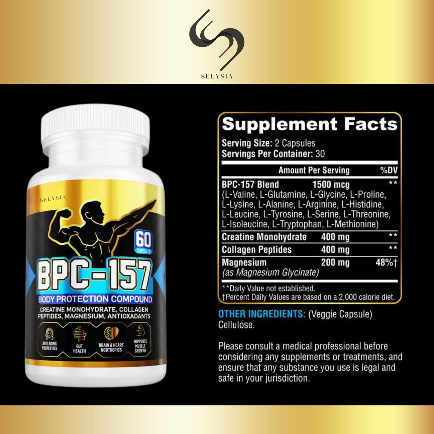 Selysia™ - BPC 157 Peptide Capsules